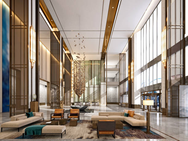 Elegant och välkomnande hotellobby